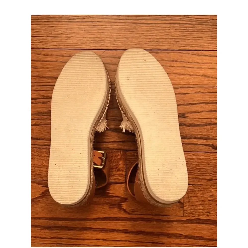 See By Chloé Cream and Tan Espadrille Sandal